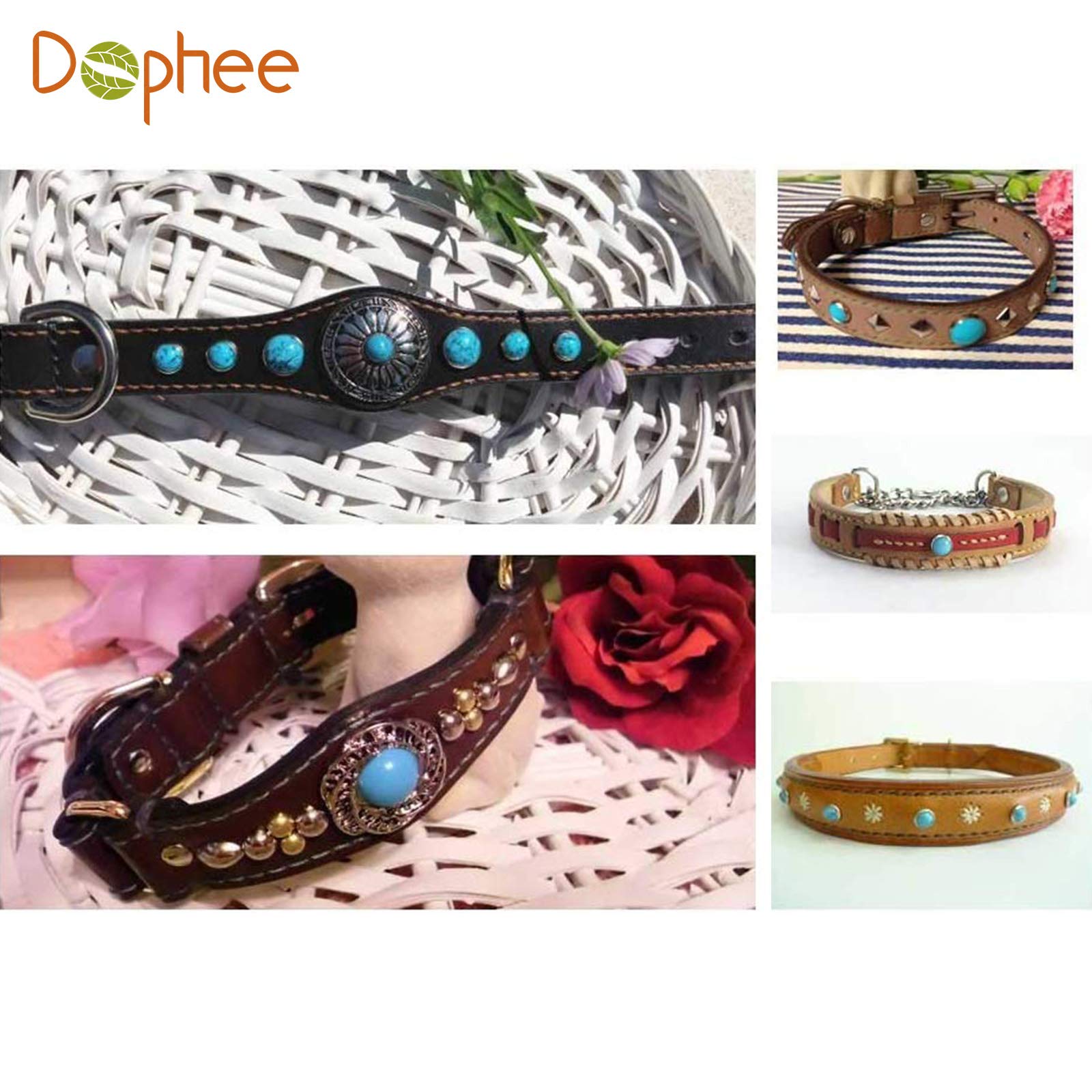 Amazon.co.jp: カシメ リベット ターコイズ 風 飾り 8.5mm